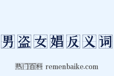 男盗女娼反义词是什么意思的图片